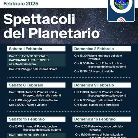 Spettacoli al Planetario