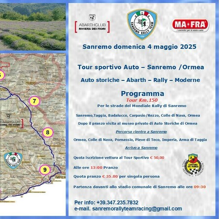 Tour sportivo Auto: Sanremo-Ormea