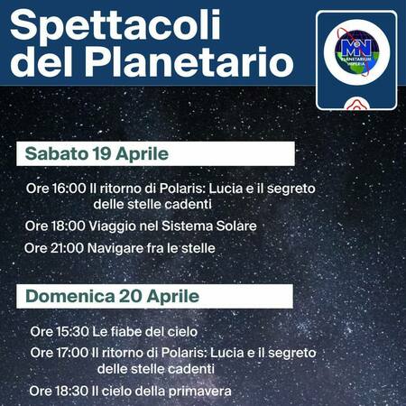 Spettacoli al Planetario