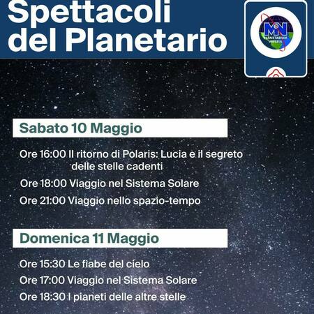 Spettacoli al Planetario